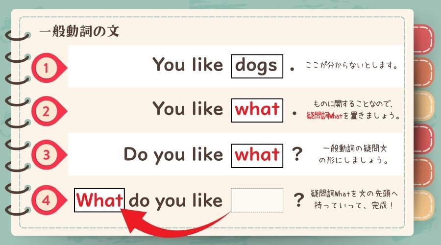 疑問詞Whatの一般動詞の文