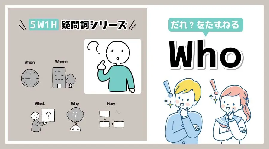 だれ？をたずねる疑問詞 Who