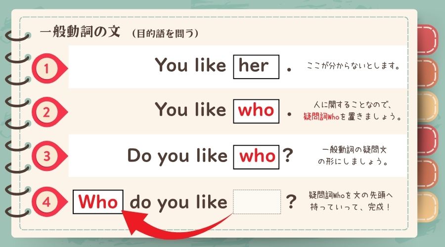 一般動詞の文(目的語を問う)の考え方