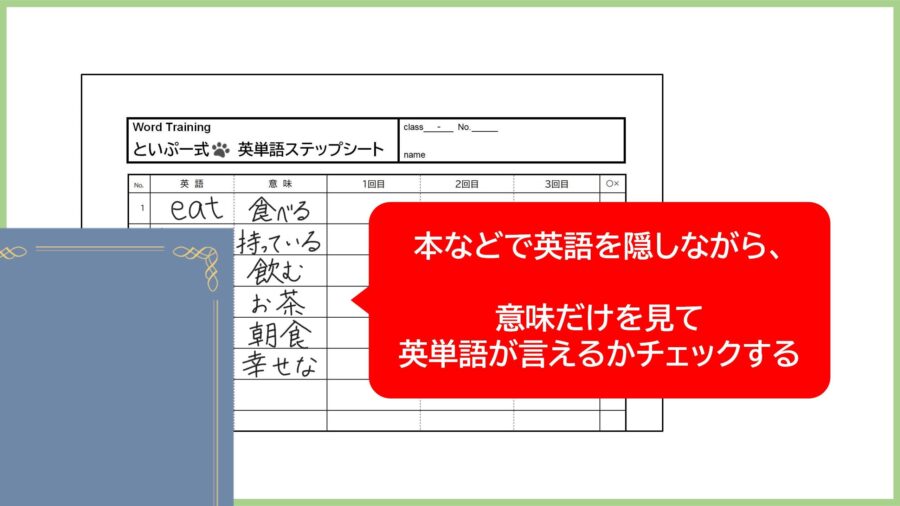 英単語ステップシートの使い方