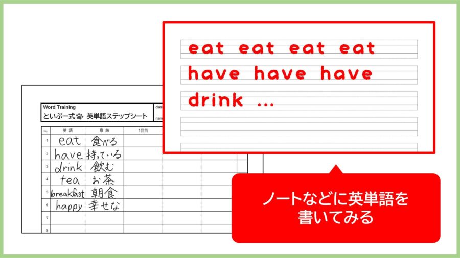 英単語ステップシートの使い方